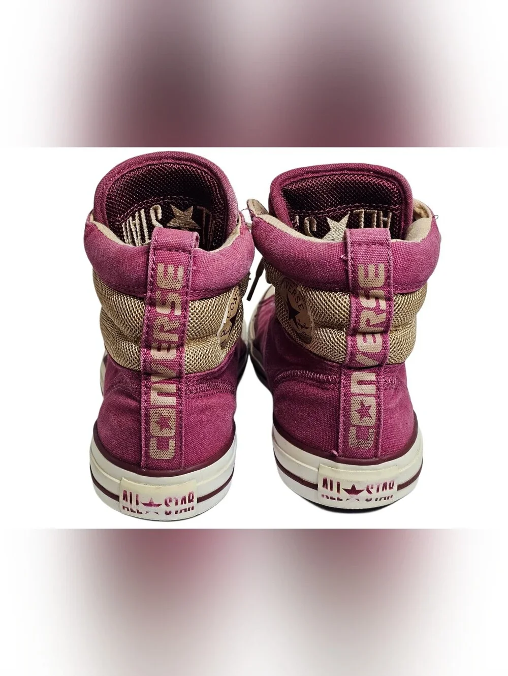 Converse Chuck Taylor All Star High Street Burgundy Maroon Tan Sneakers Men's 12